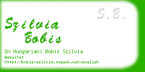 szilvia bobis business card